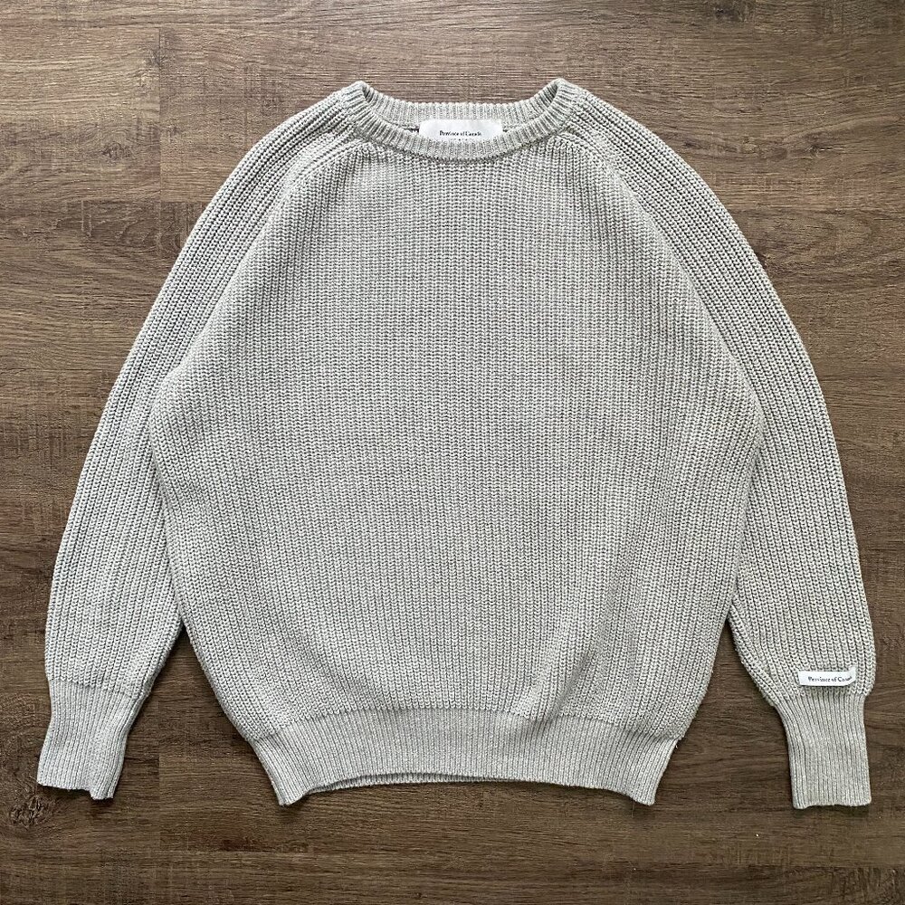 Barrier Crewneck Sweater in Light Gray